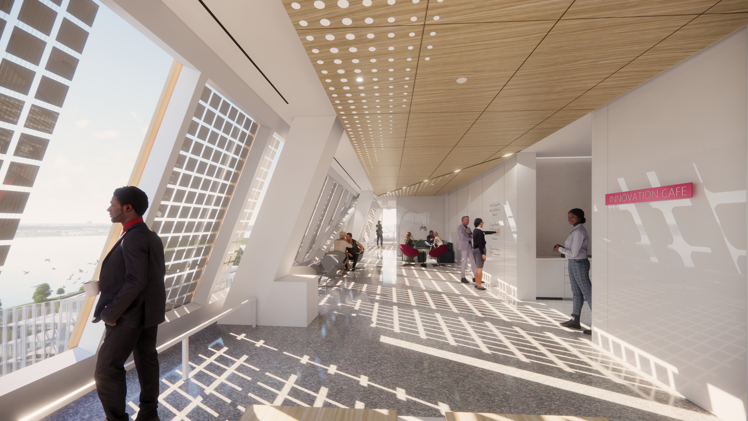 section rendering of gathering space
